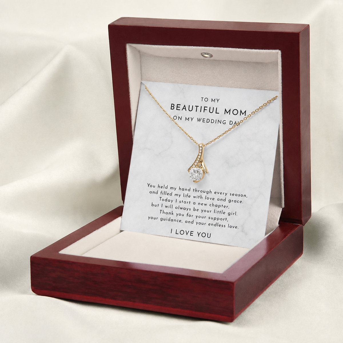 Mother of the Bride Necklace Gift for Mom | Wedding Day Jewelry