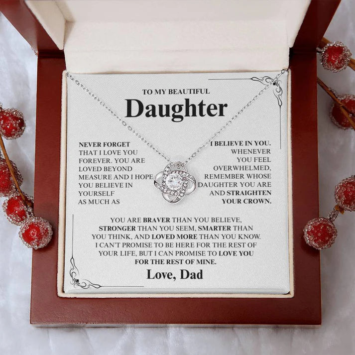 To My Daughter Necklace From Dad — Never Forget How Much You're Loved