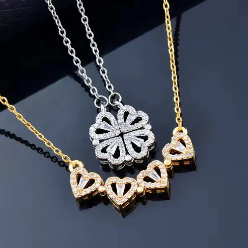 Daughter's Lucky Clover Necklace & Forever Rose Keepsake Gift Set — A Symbol of Love & Luck