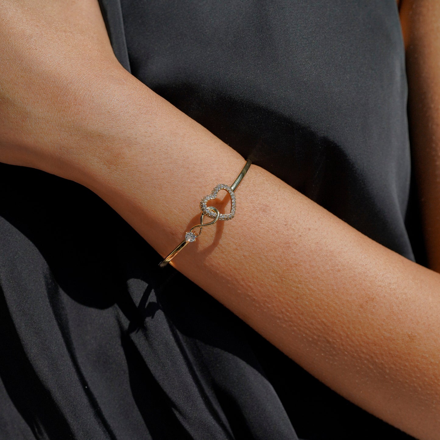 "To My Daughter" Forever Connected Bracelet — Infinity Heart Keepsake from Dad
