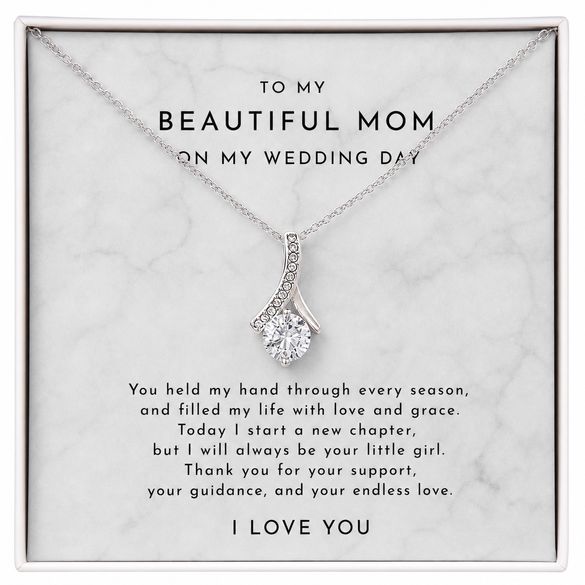 Mother of the Bride Necklace Gift for Mom | Wedding Day Jewelry