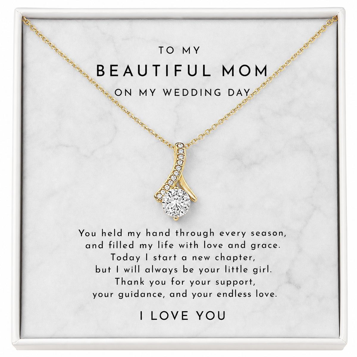Mother of the Bride Necklace Gift for Mom | Wedding Day Jewelry