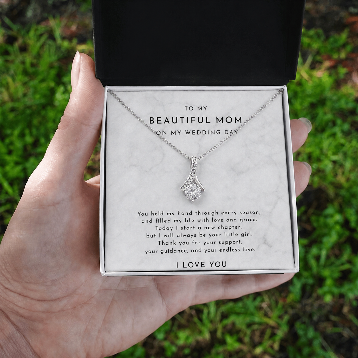 Mother of the Bride Necklace Gift for Mom | Wedding Day Jewelry