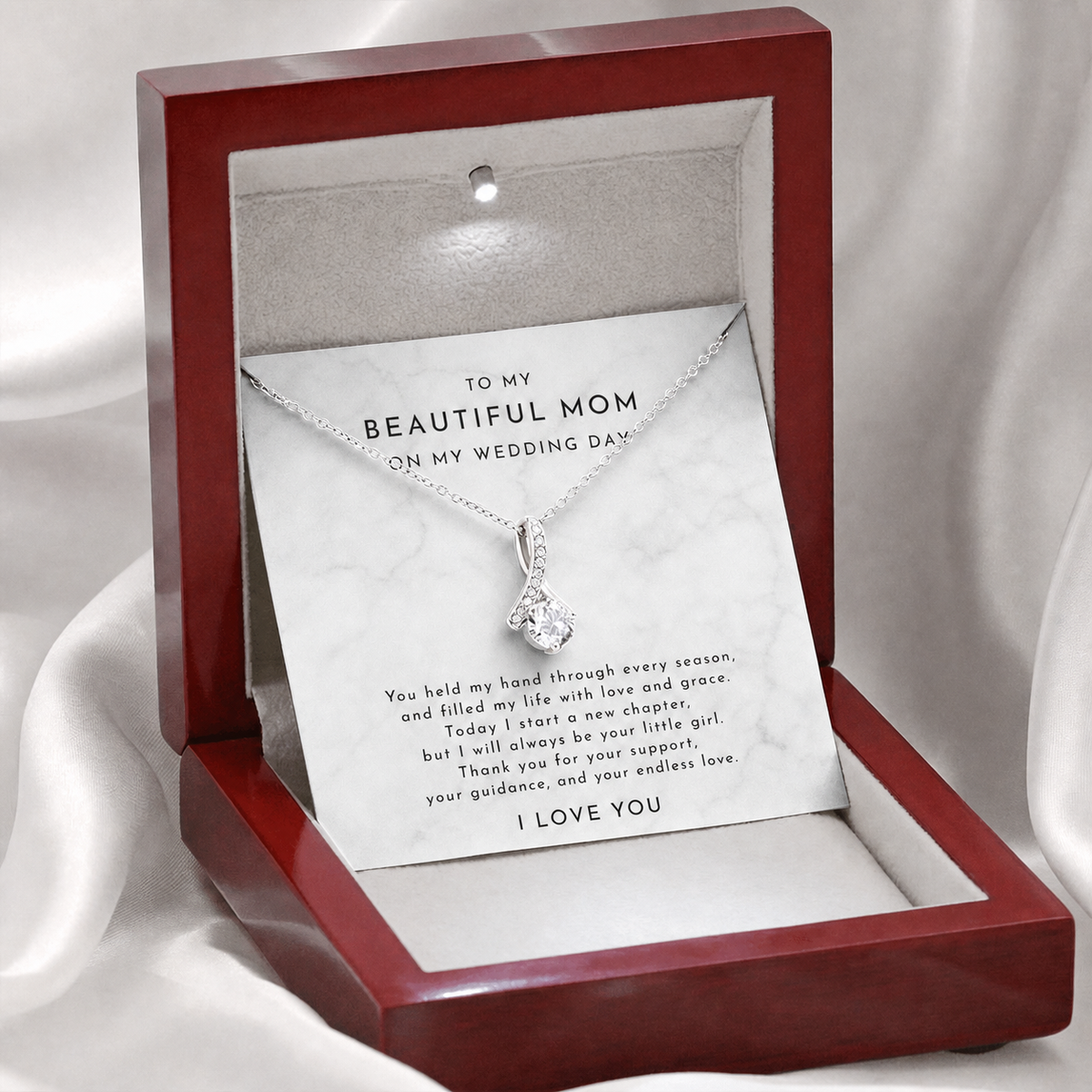 Mother of the Bride Necklace Gift for Mom | Wedding Day Jewelry