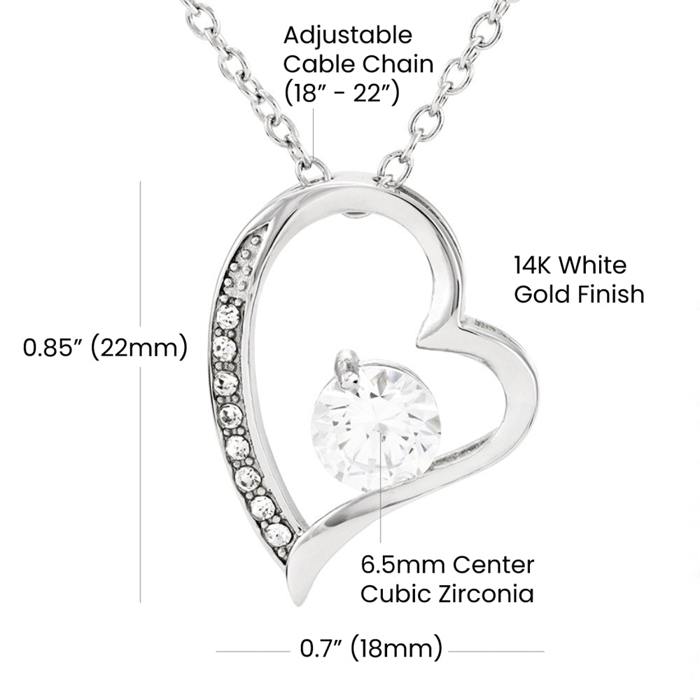 Bonus Daughter Necklace Heart Pendant Keepsake Jewelry from Dad