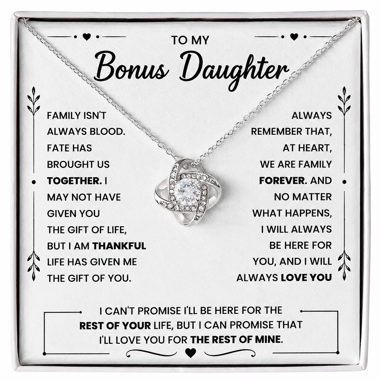 Bonus Daughter Keepsake Necklace