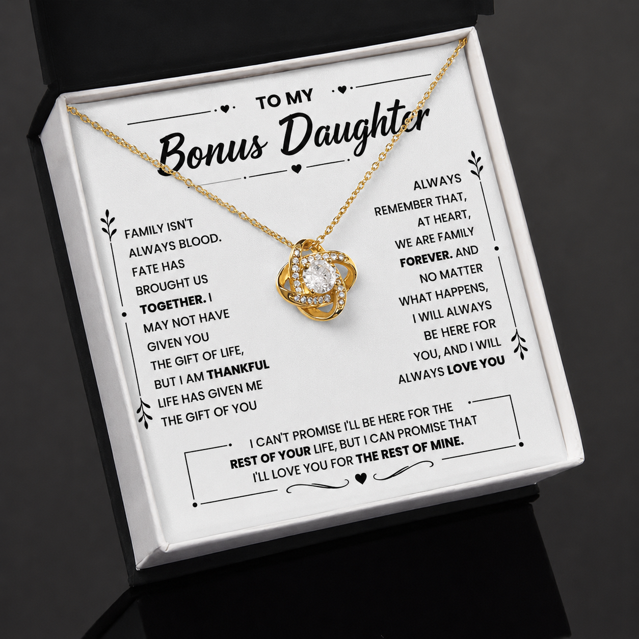 Bonus Daughter Keepsake Necklace