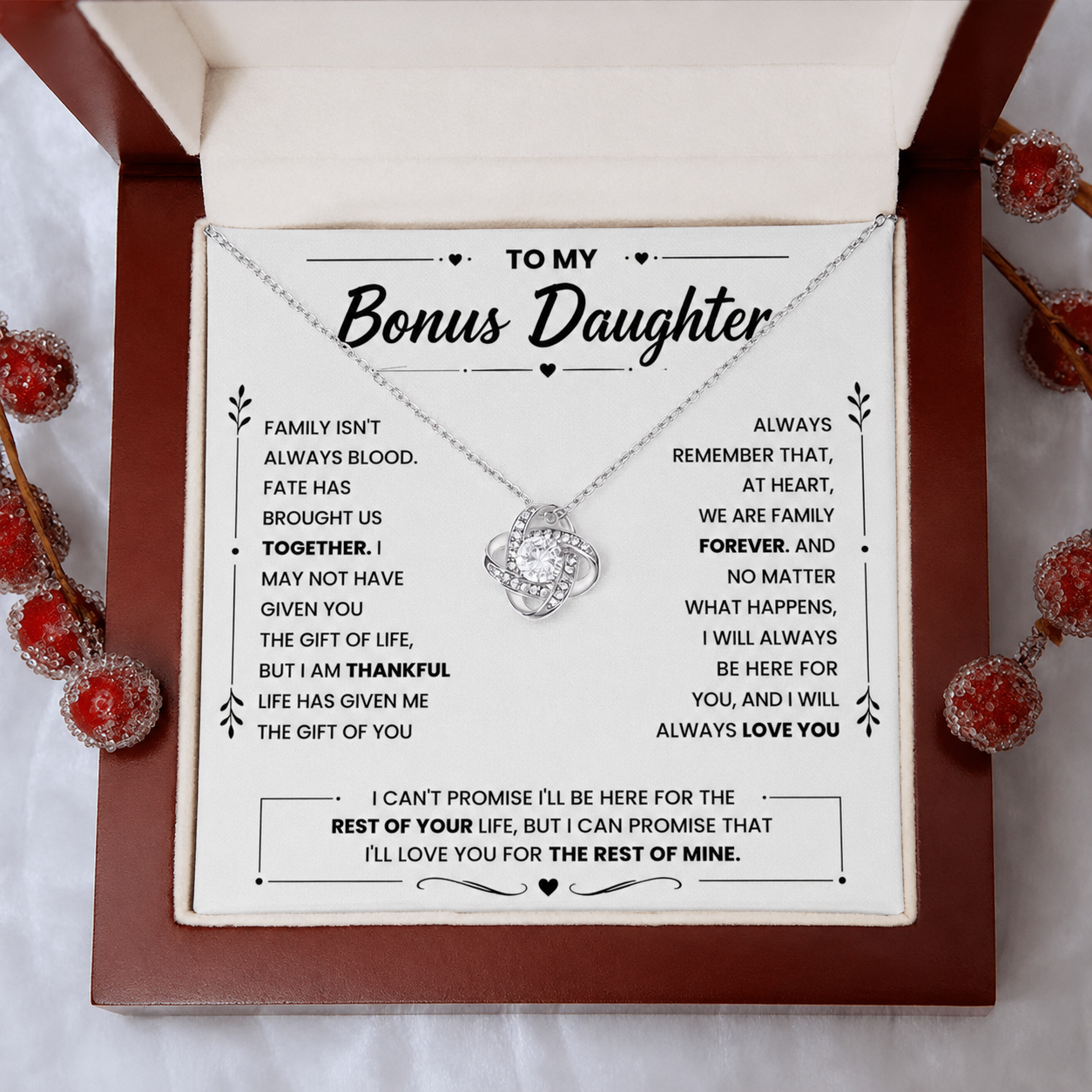 Bonus Daughter Keepsake Necklace