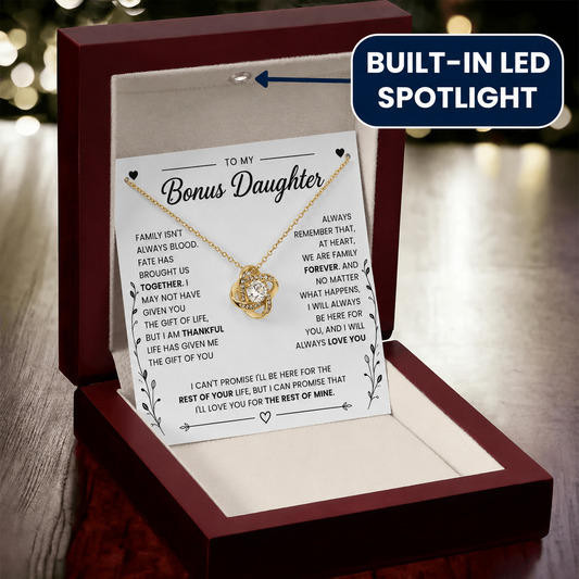Bonus Daughter Necklace Gift | Heartfelt Family Jewelry