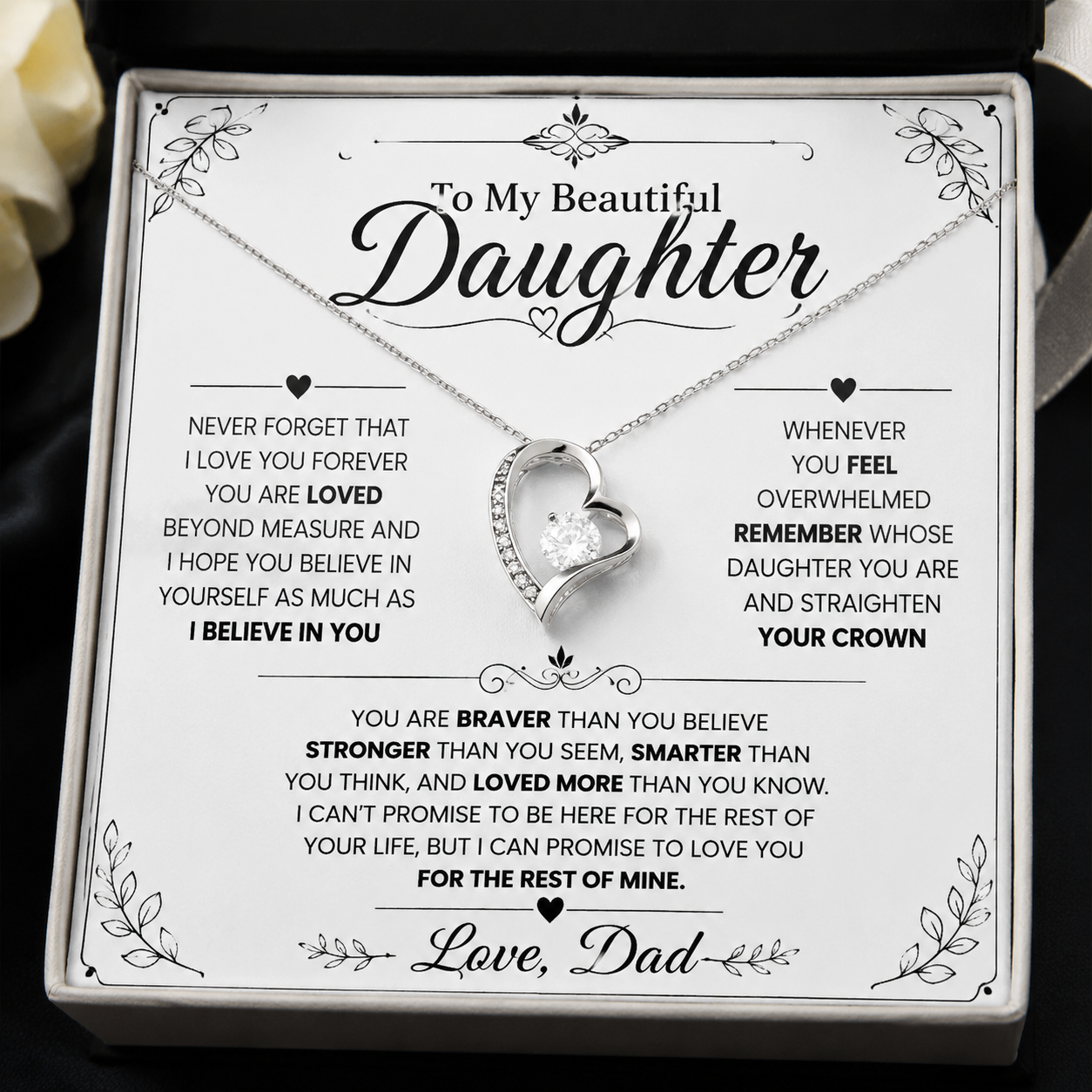 To My Daughter Keepsake Necklace from Dad