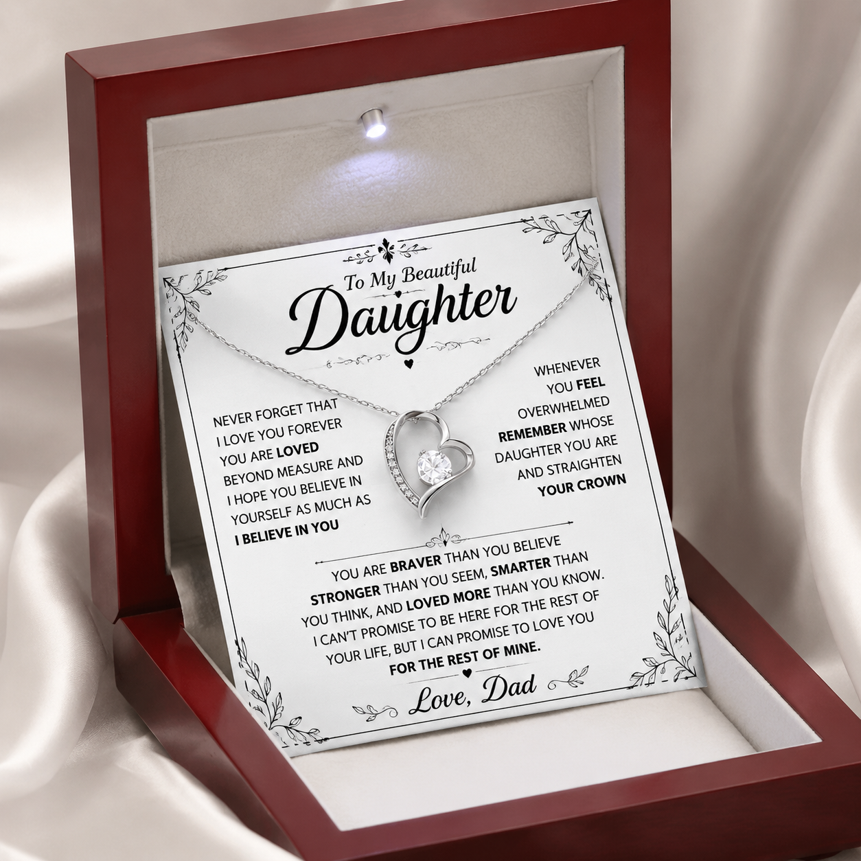To My Daughter Keepsake Necklace from Dad