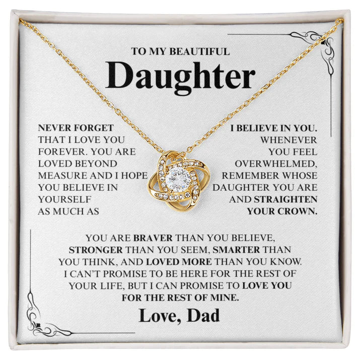 To My Daughter Necklace From Dad — Never Forget How Much You're Loved