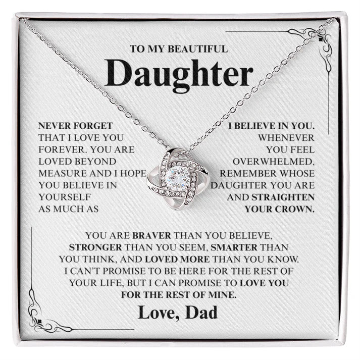 To My Daughter Necklace From Dad — Never Forget How Much You're Loved