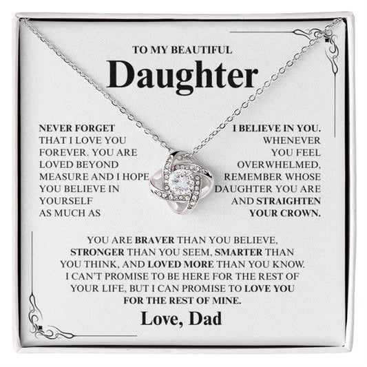 To My Daughter Necklace From Dad — Never Forget How Much You're Loved