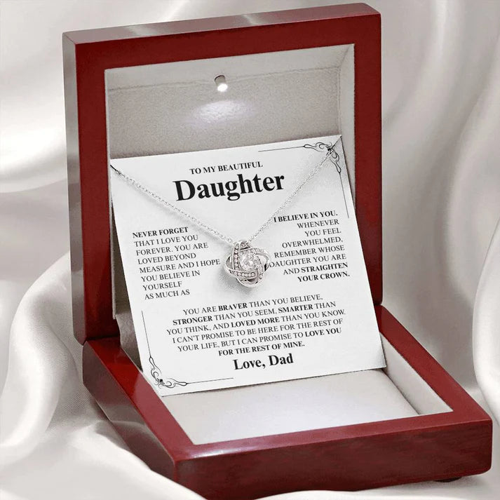 To My Daughter Necklace From Dad — Never Forget How Much You're Loved