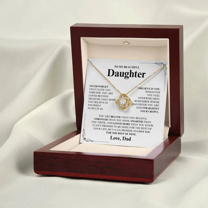 To My Daughter Necklace From Dad — Never Forget How Much You're Loved