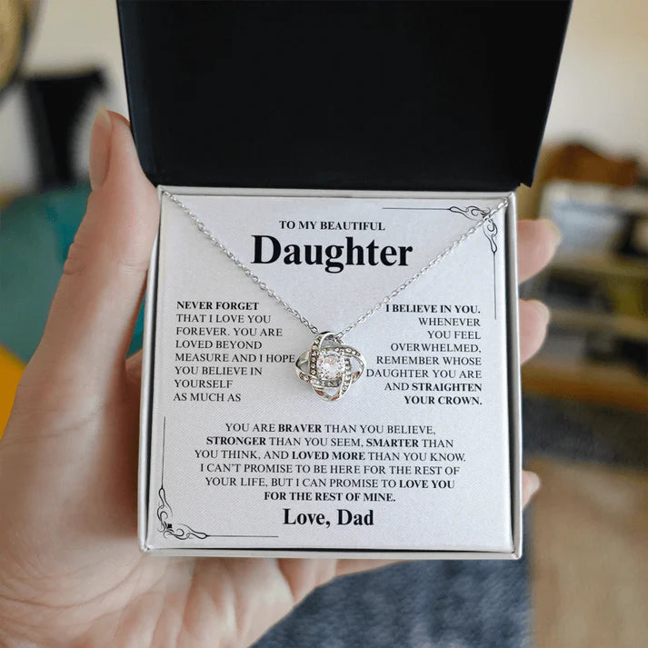 To My Daughter Necklace From Dad — Never Forget How Much You're Loved