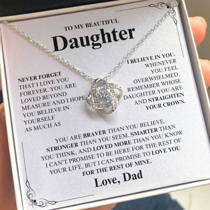 To My Daughter Necklace From Dad — Never Forget How Much You're Loved