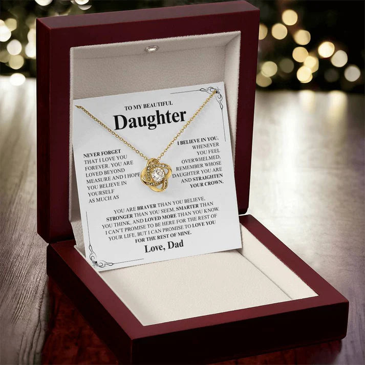 To My Daughter Necklace From Dad — Never Forget How Much You're Loved