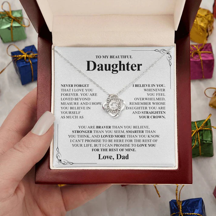 To My Daughter Necklace From Dad — Never Forget How Much You're Loved