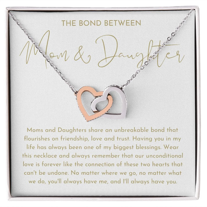 Mother & Daughter Interlocking Hearts Necklace