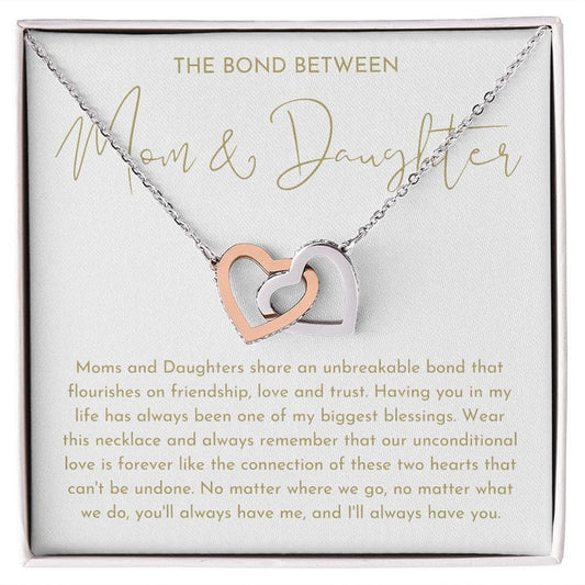 Mother & Daughter Interlocking Hearts Necklace