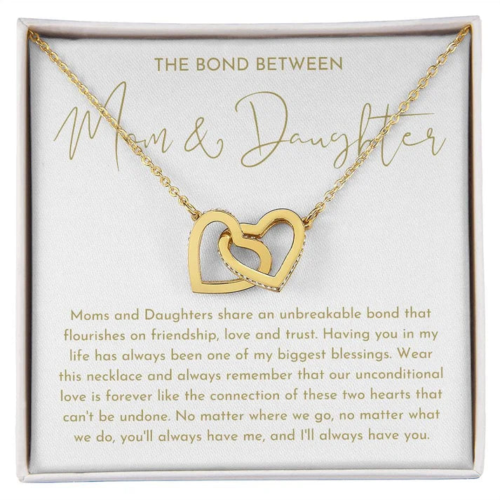Mother & Daughter Interlocking Hearts Necklace