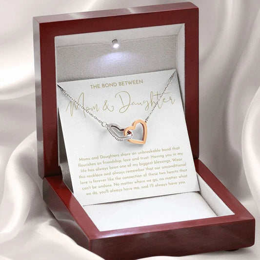 Mother & Daughter Interlocking Hearts Necklace