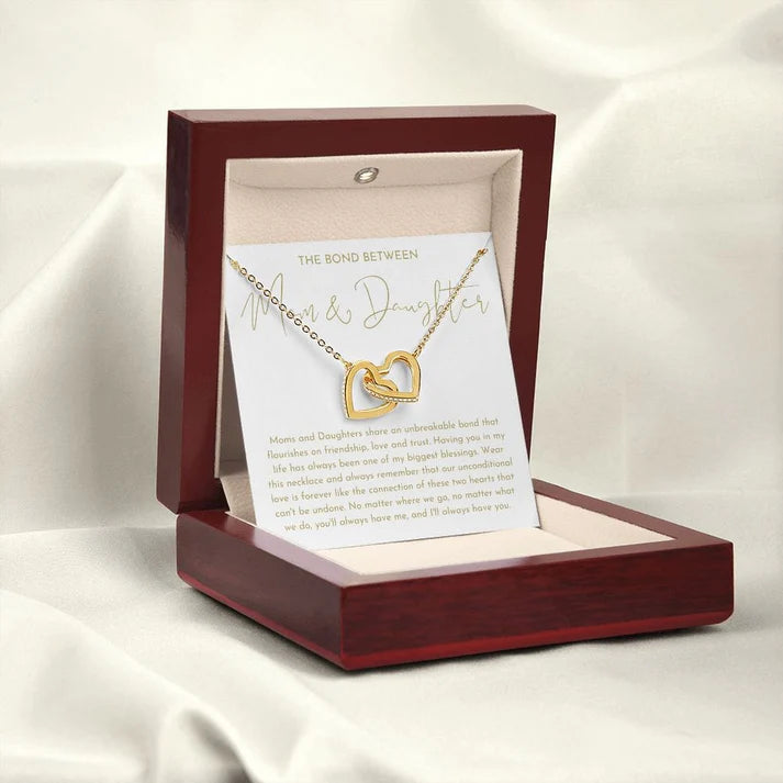 Mother & Daughter Interlocking Hearts Necklace
