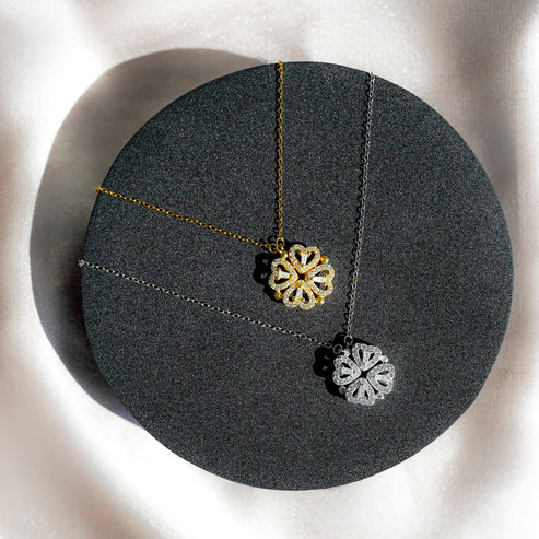 Daughter's Lucky Clover Necklace & Forever Rose Keepsake Gift Set — A Symbol of Love & Luck